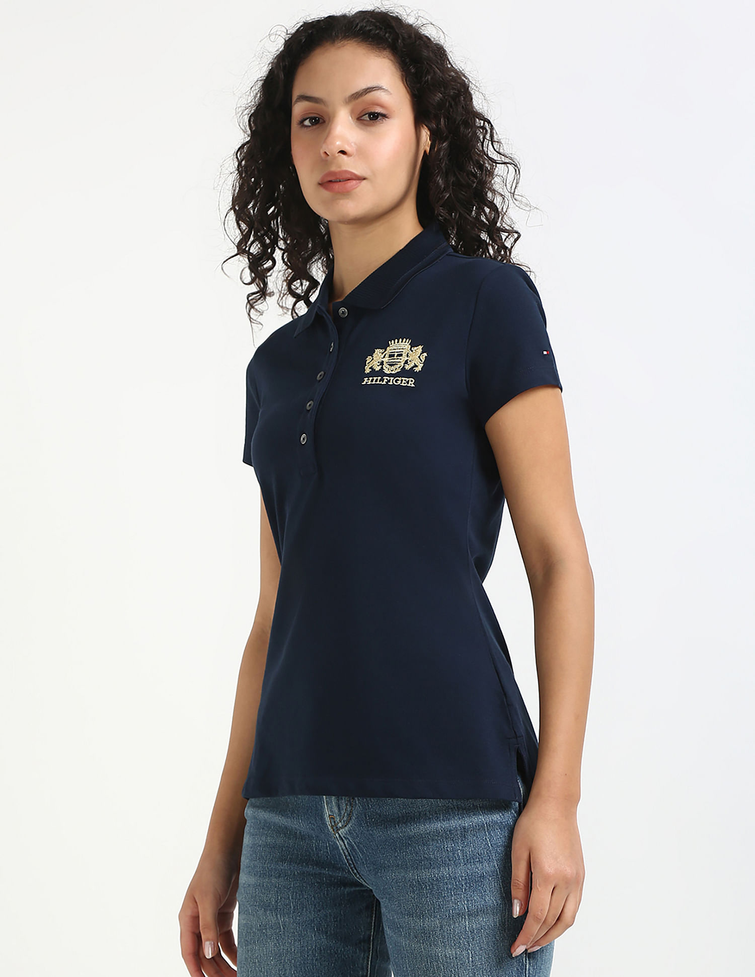 Tommy Hilfiger Embroidered Logo Slim-Fit Cotton Polo T-Shirt