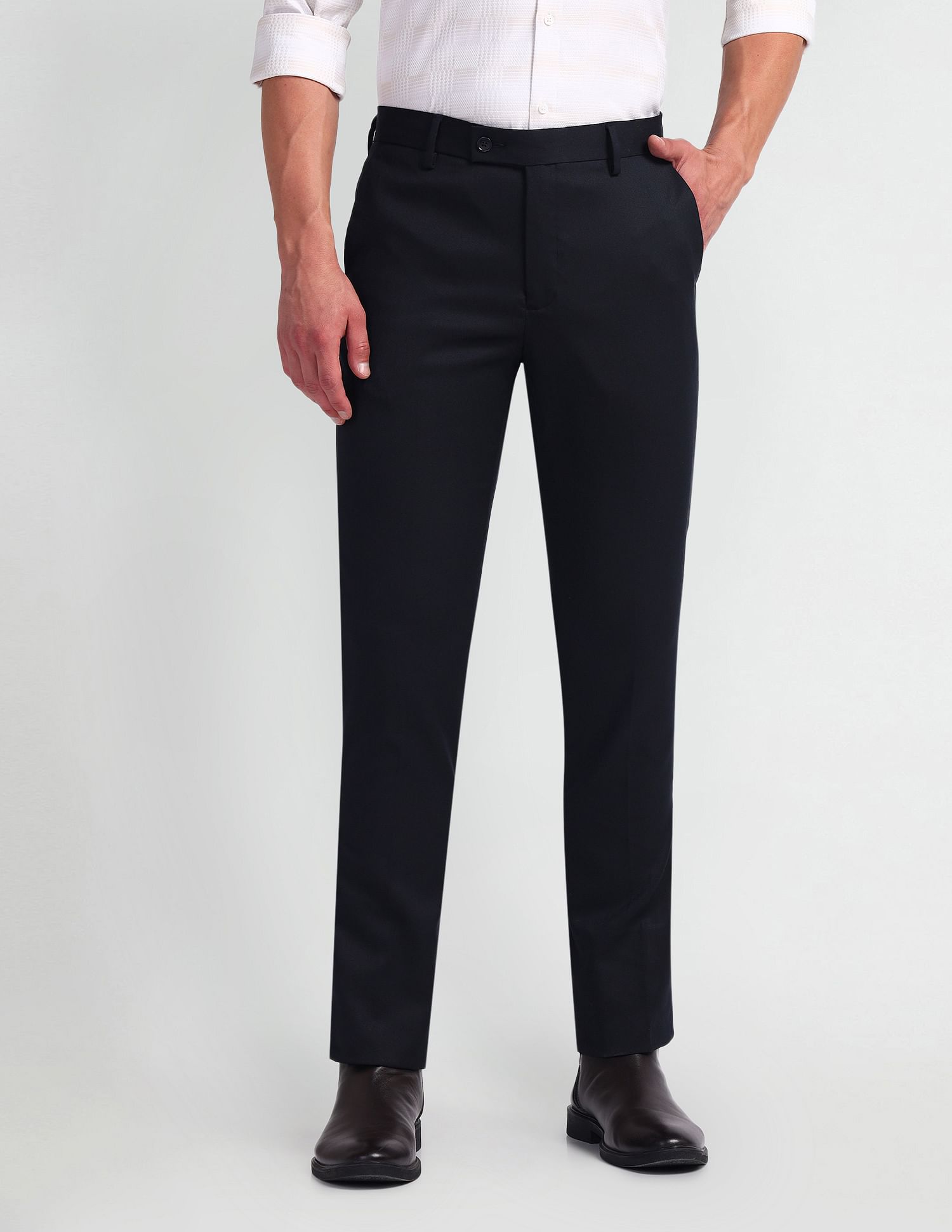 Arrow Mid Rise Tapered Fit Trousers