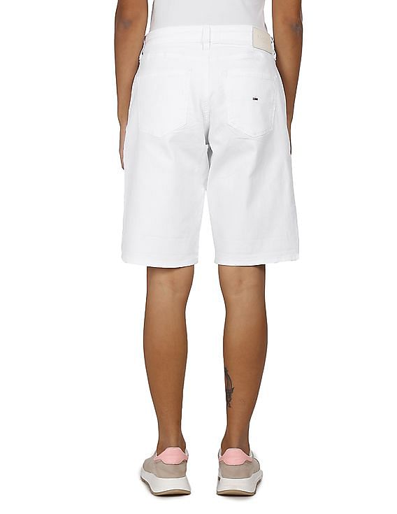 fcityin  Men White Sports Shorts Bermuda Half Pant  Modern Men Active