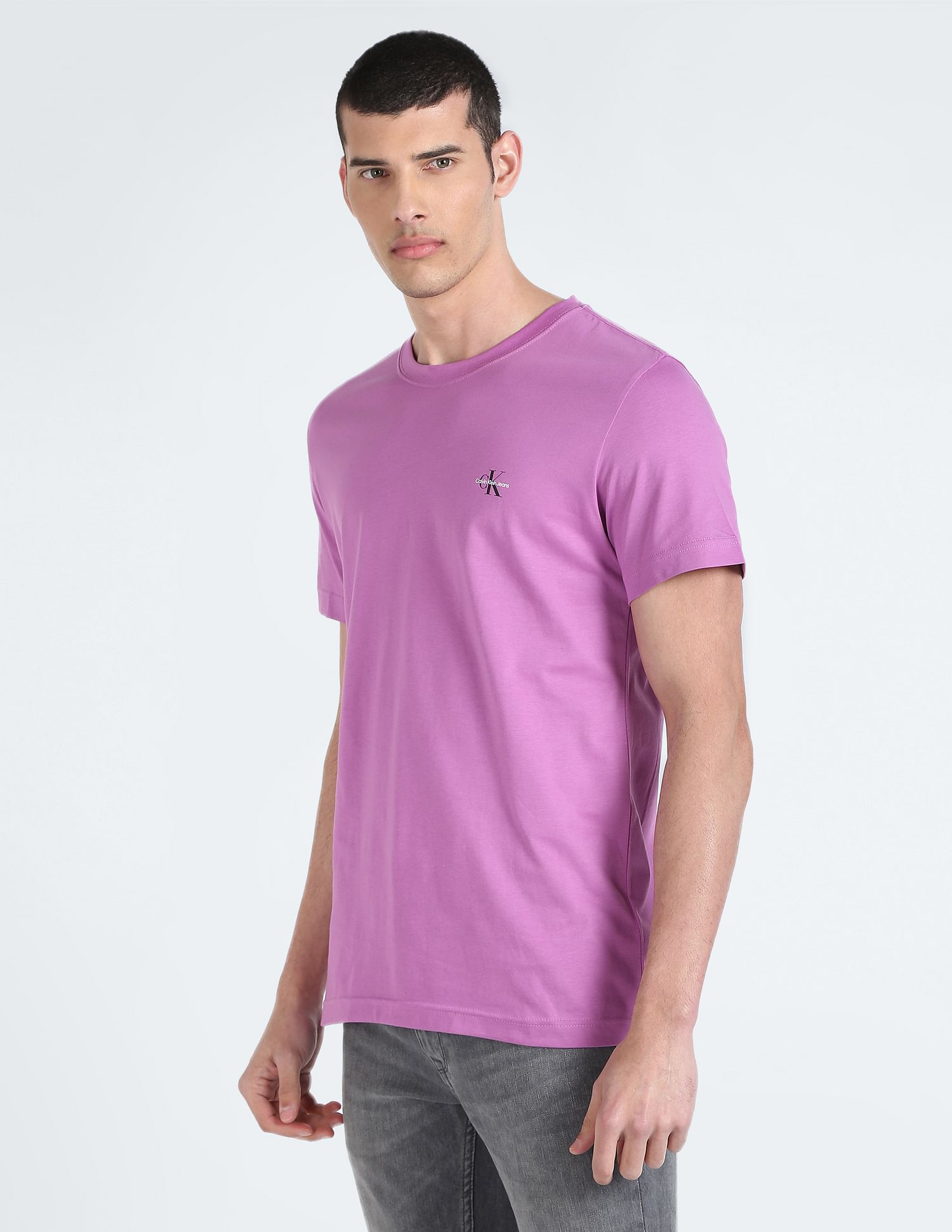 Calvin Klein Jeans Crew Neck Logo T-Shirt - Pack Of 2