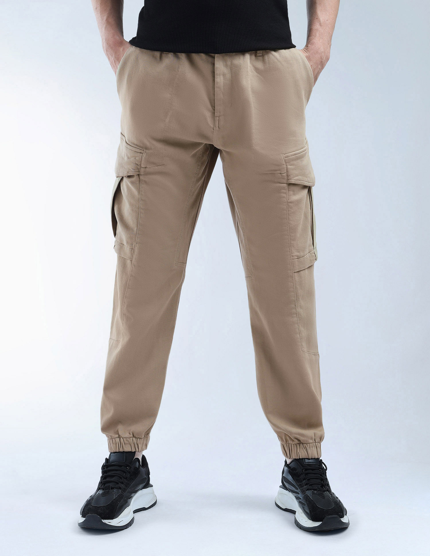 Flying Machine Mid Rise Relaxed Fit Joggers