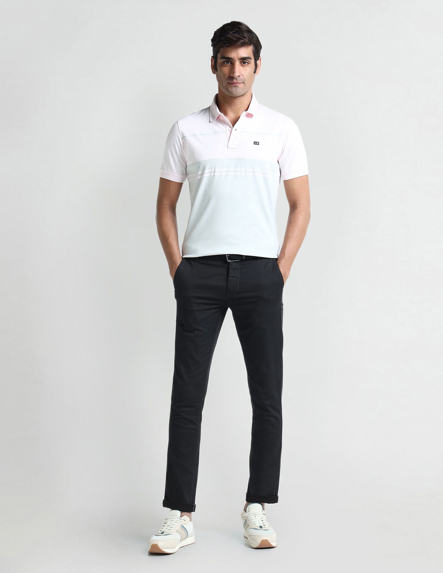Arrow Sport Slim Fit Geometric Patterned Trousers