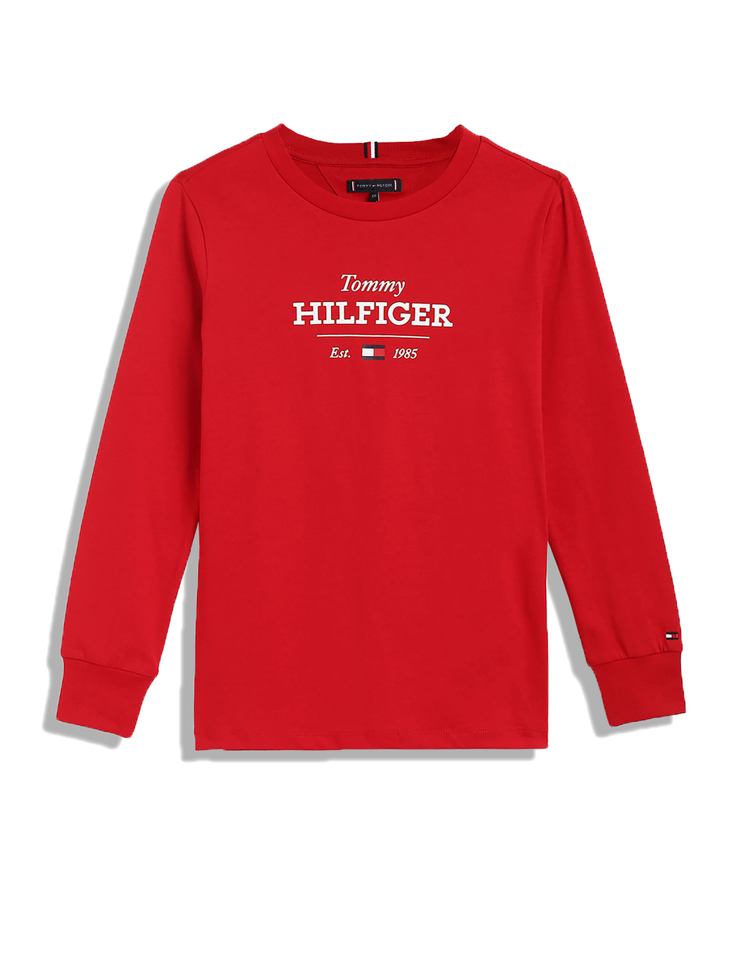 Tommy Hilfiger Kids Boys Monotype 1985 Regular Long Sleeves T-Shirt