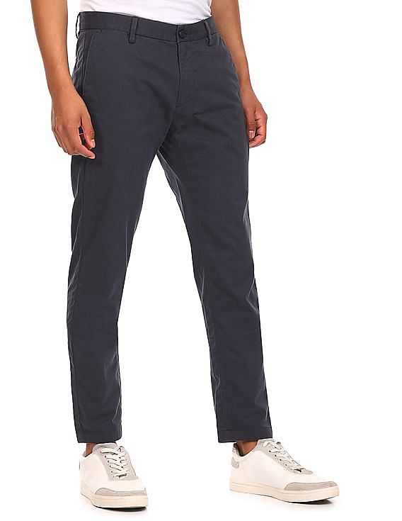 U.S. Polo Assn. Mid Rise Patterned Casual Trousers