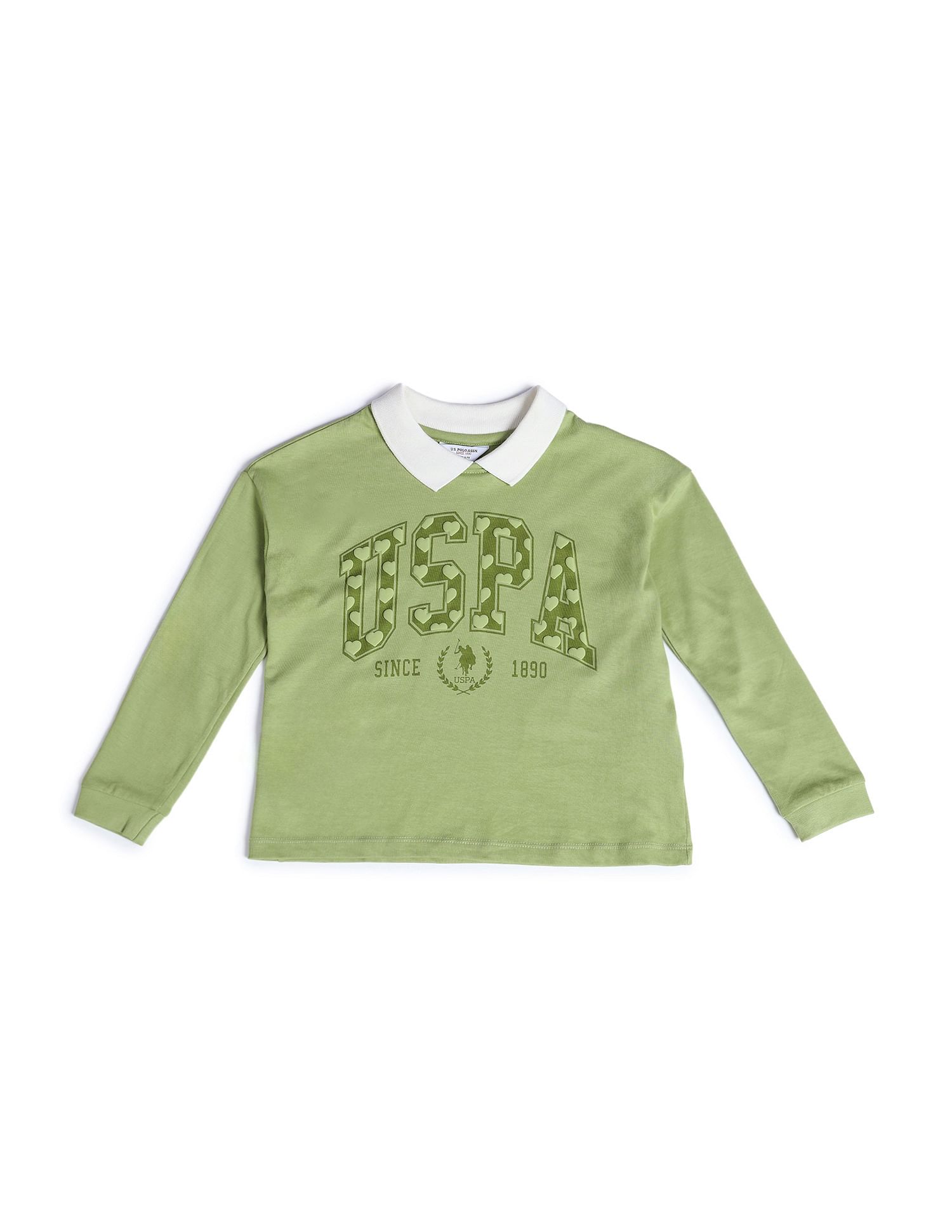 U.S. Polo Assn. Kids Girls Logo Cotton Polo Shirt