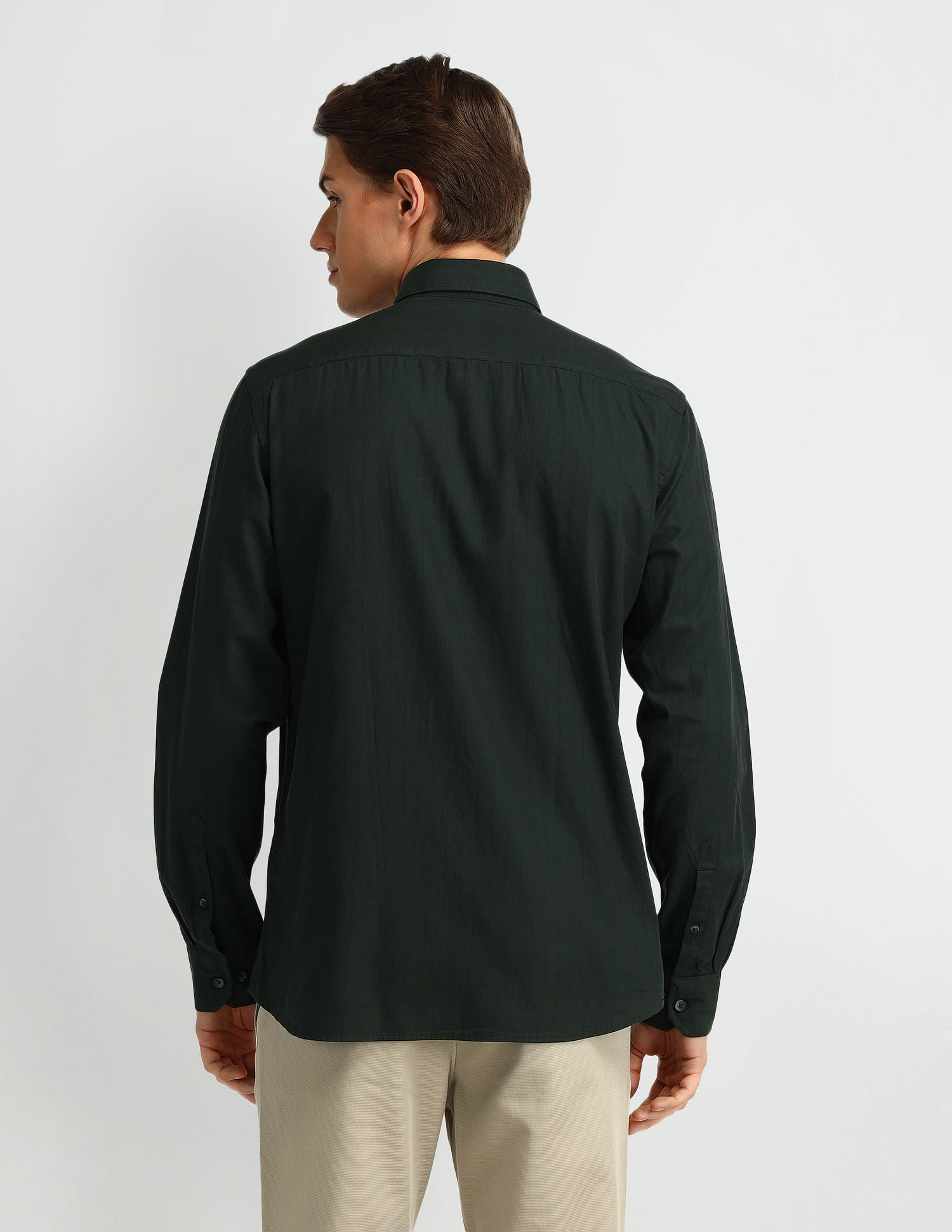 Arrow Sport Vertical Striped Cotton Shirt