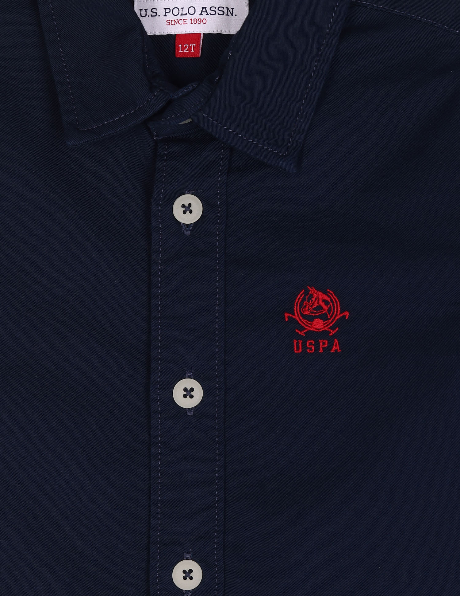 U.S. Polo Assn. Kids Boys Solid Twill Shirt