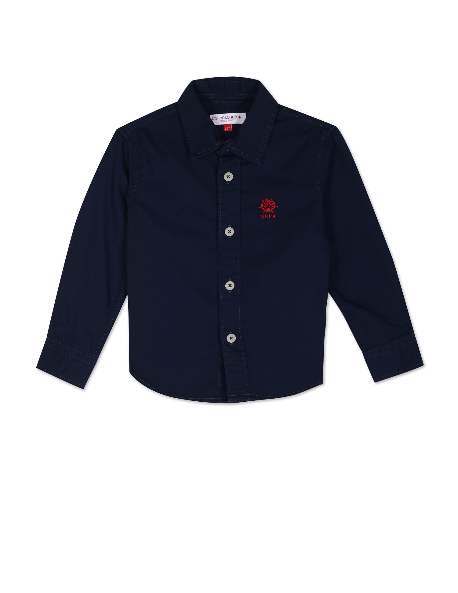 U.S. Polo Assn. Kids Boys Solid Twill Shirt