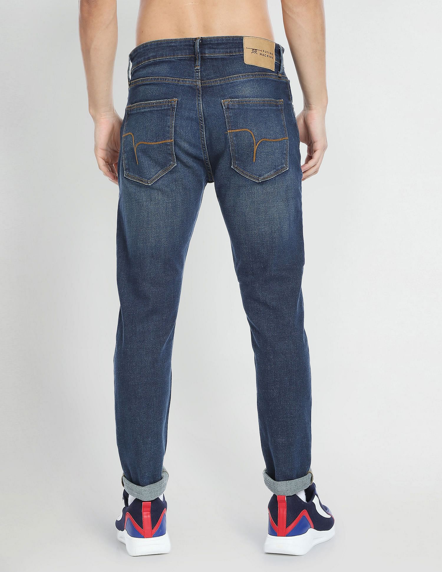 Flying Machine Slash Slim Tapered Fit Stone Wash Jeans