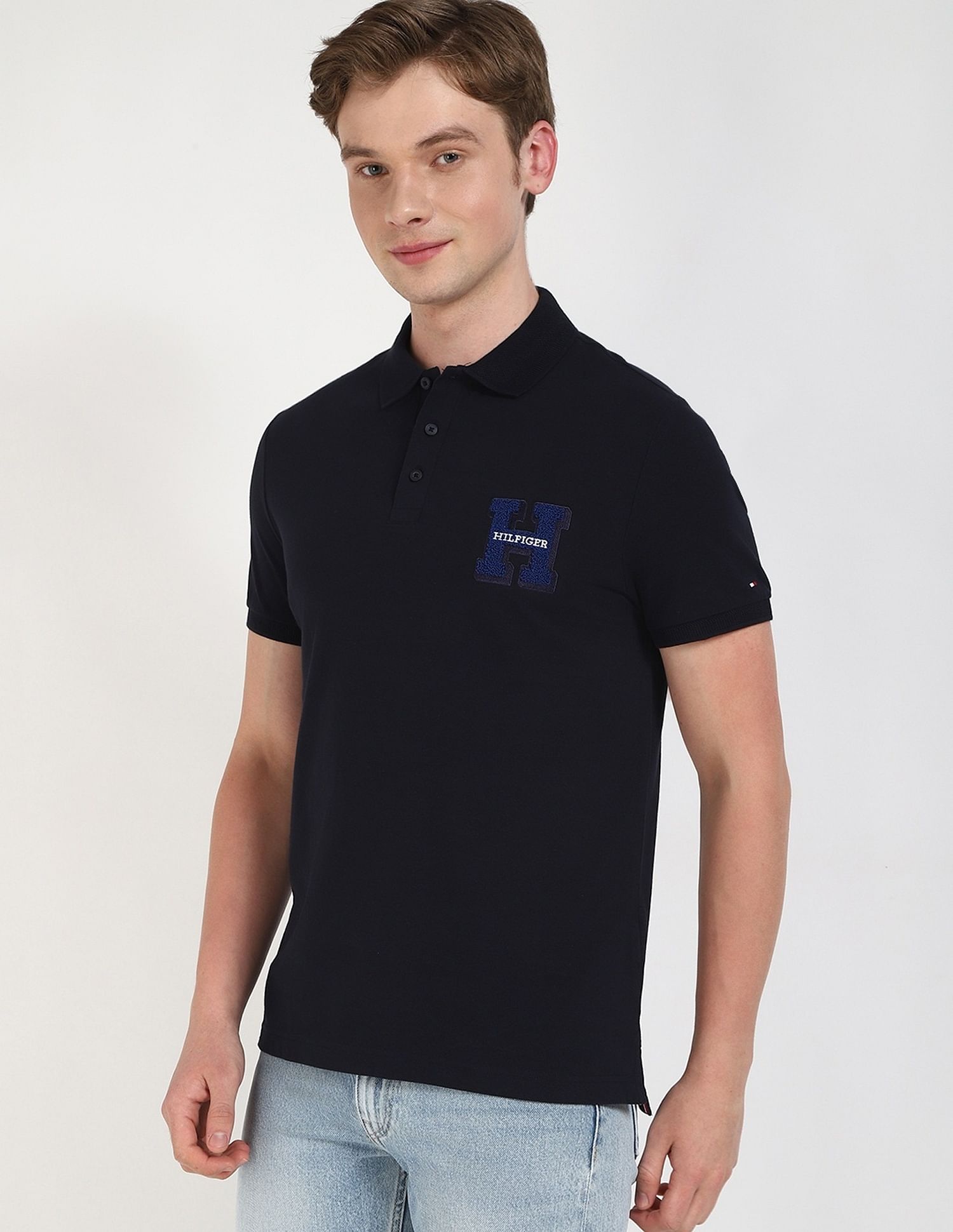 Tommy Hilfiger Embroidered Logo Regular-Fit Cotton Polo Shirt
