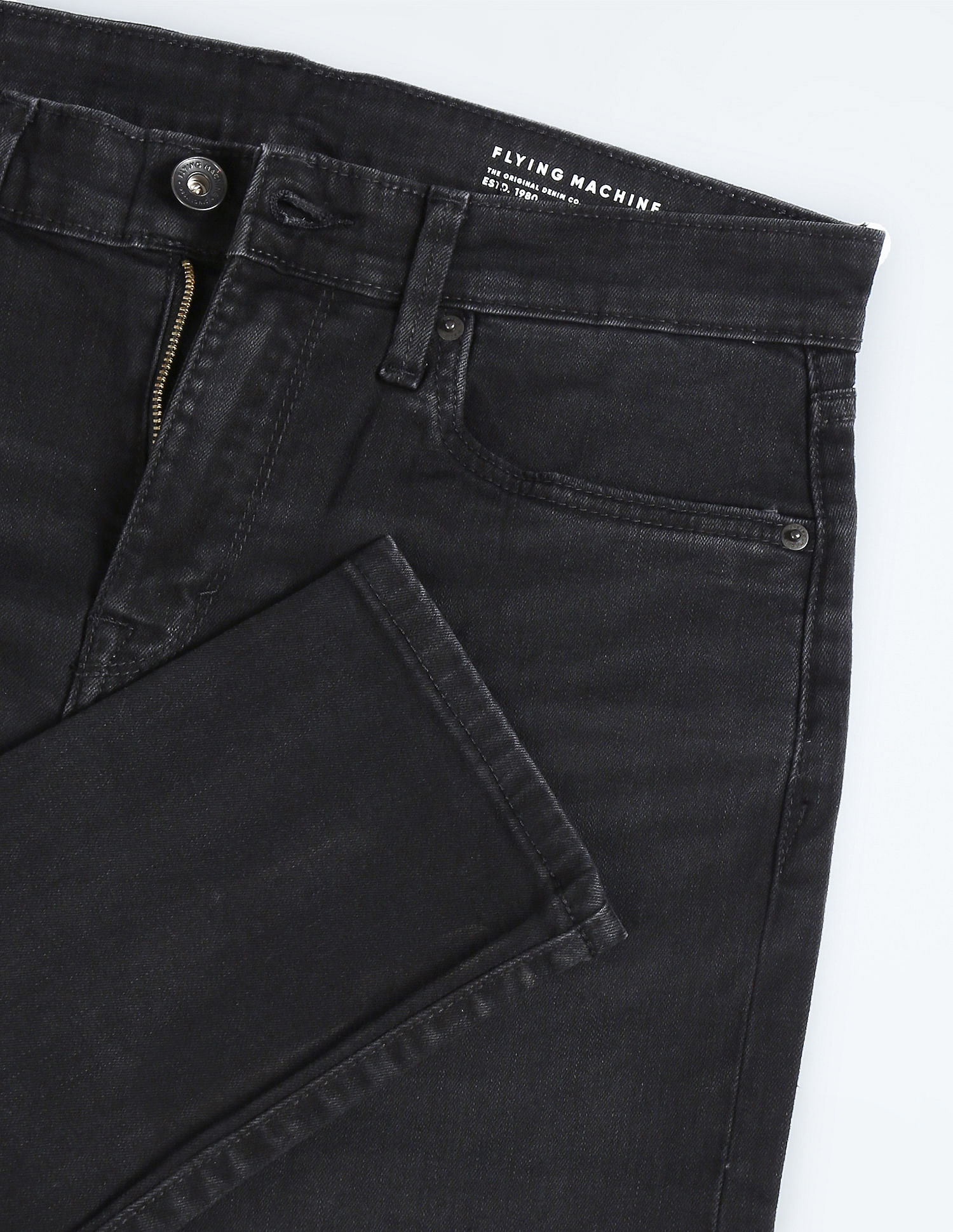 Flying Machine Slash Slim Tapered Fit Mid Rise Jeans