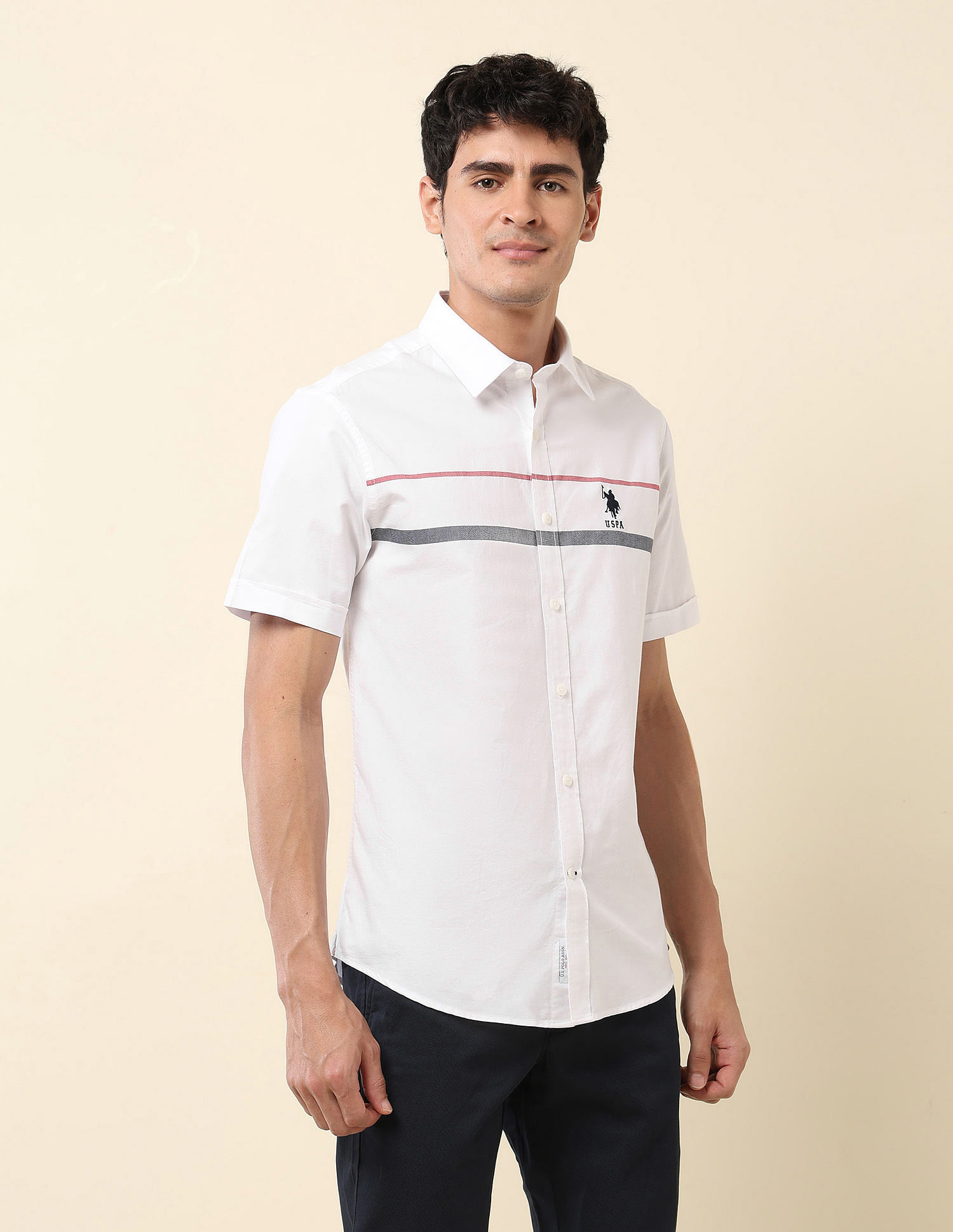 U.S. Polo Assn. Horizontal Striped Pure Cotton Shirt