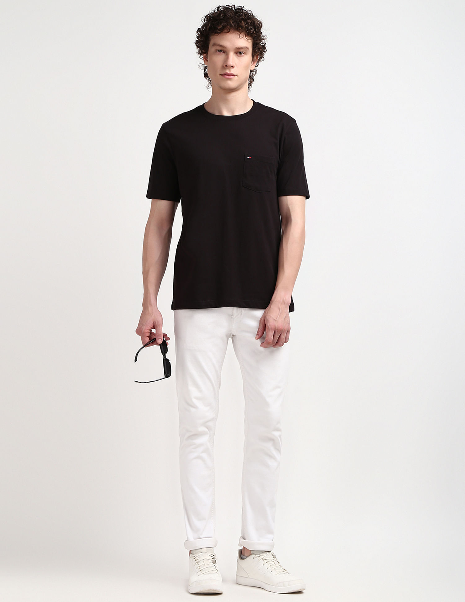 Tommy Hilfiger Crew Neck Solid Pocket T-Shirt