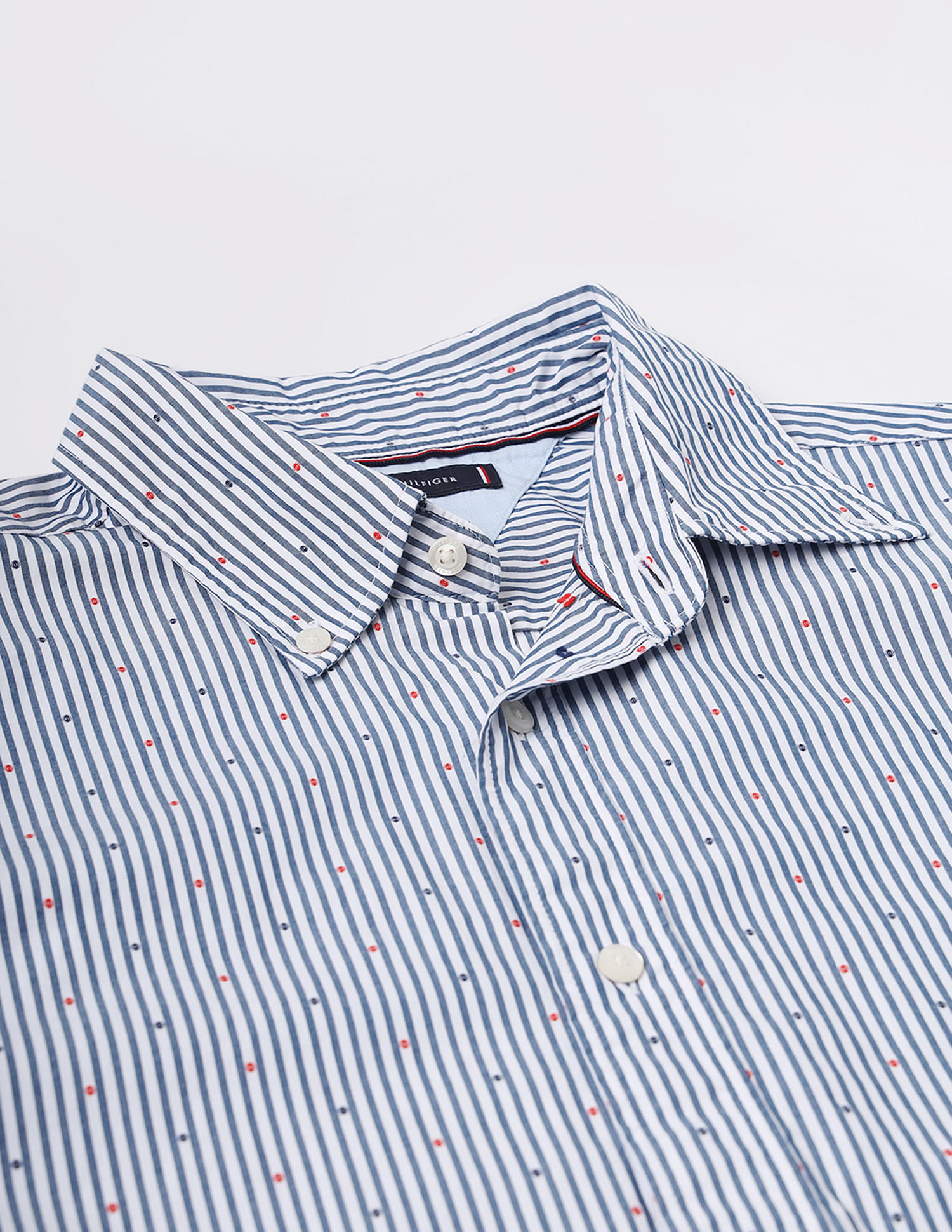 Tommy Hilfiger Button Down Collar Vertical Stripe Shirt