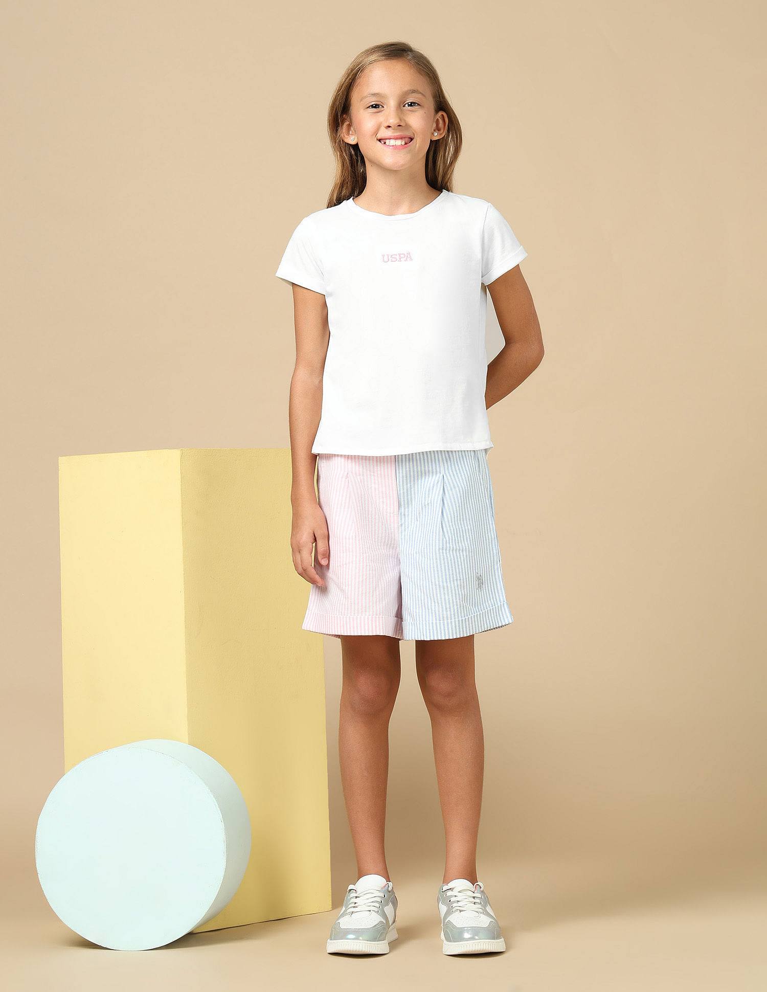 U.S. Polo Assn. Kids Girls Regular Fit T-Shirt