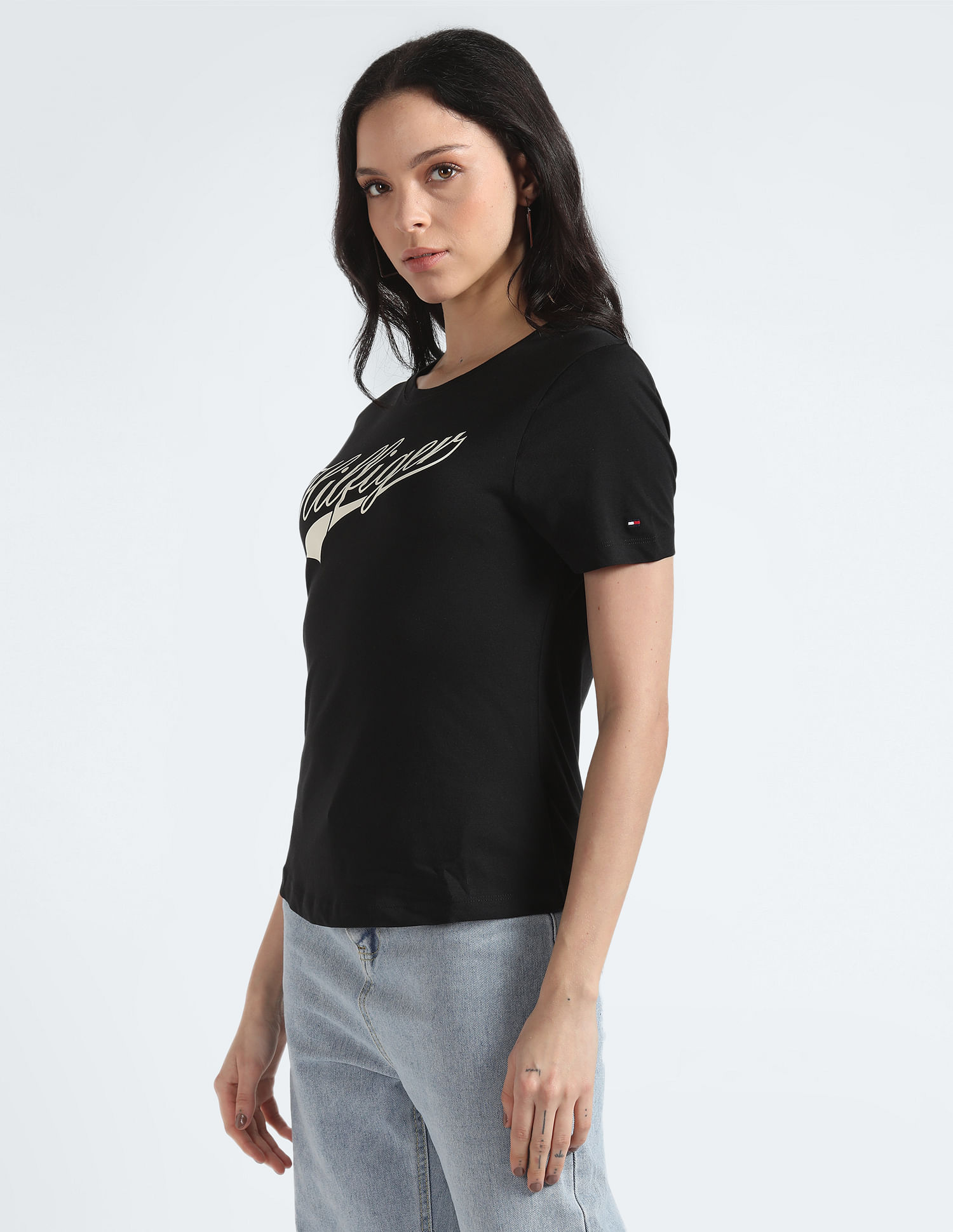 Tommy Hilfiger Crew Neck Brand Print T-Shirt