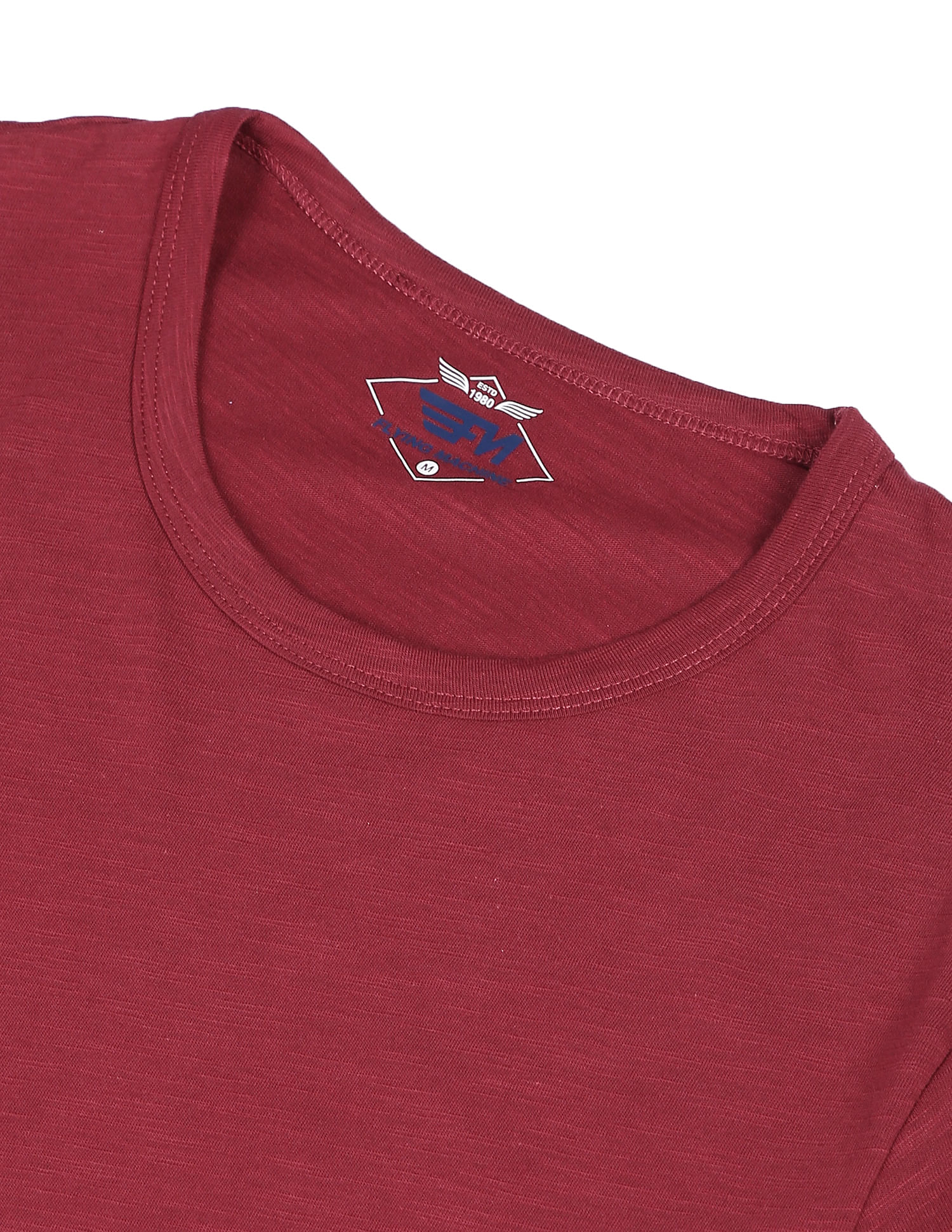 Flying Machine Crew Neck Slub Knit T-Shirt