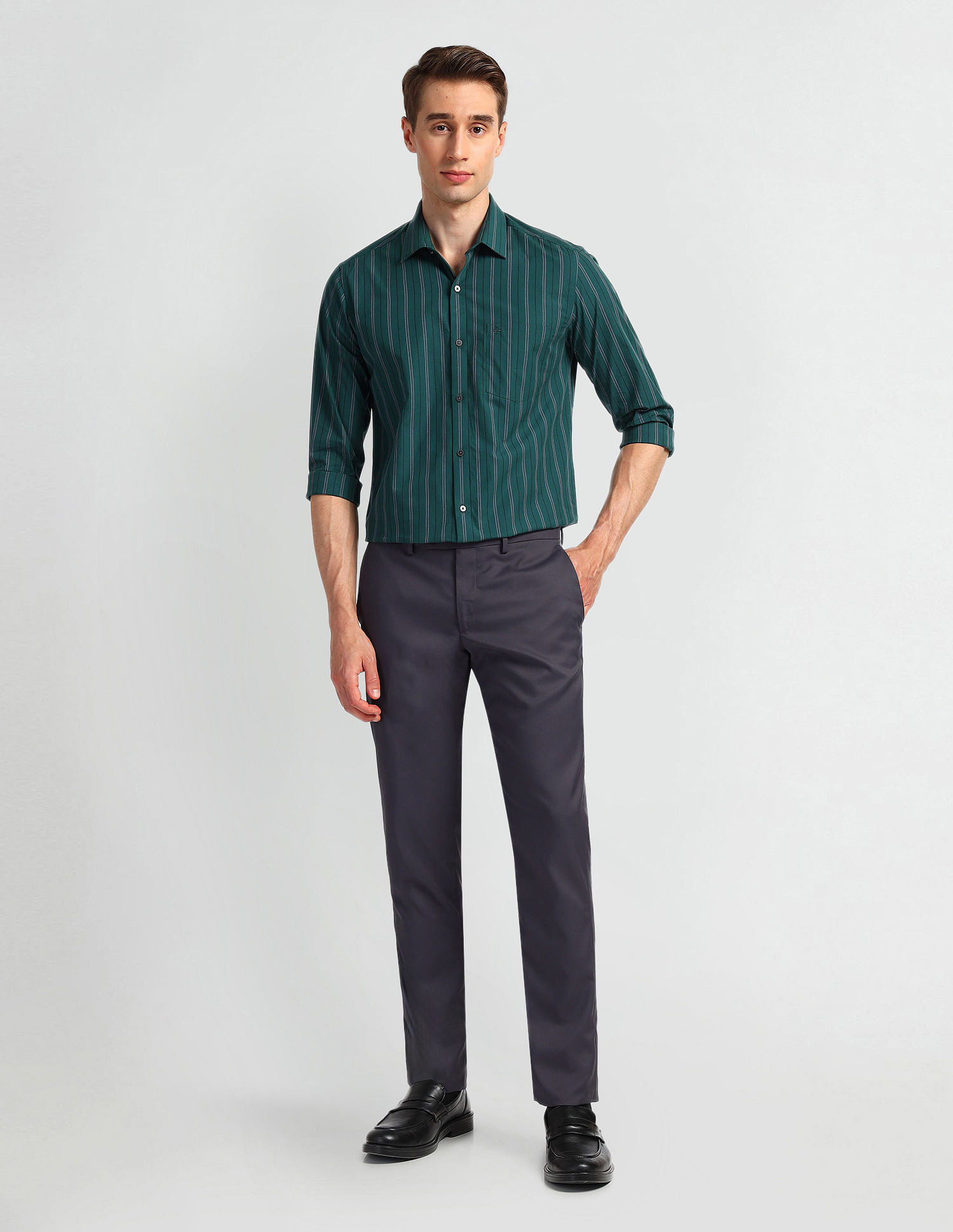 Arrow Manhattan Slim Fit Cotton Shirt