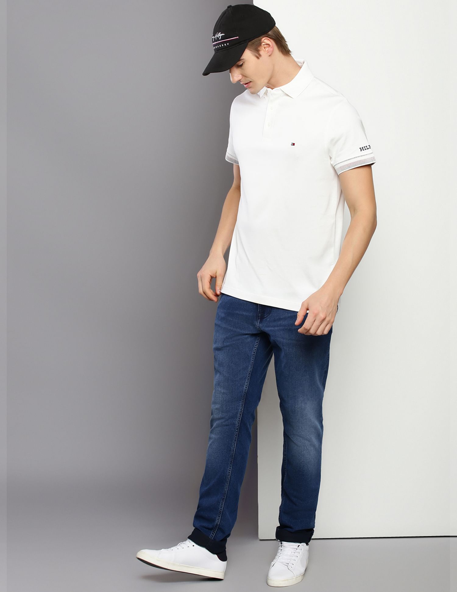 Tommy Hilfiger Transitional Cotton Solid Polo Shirt