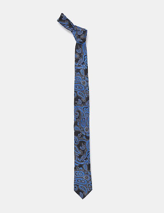 Arrow Men Blue Patterned Weave Tie