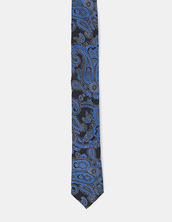 Arrow Men Blue Patterned Weave Tie