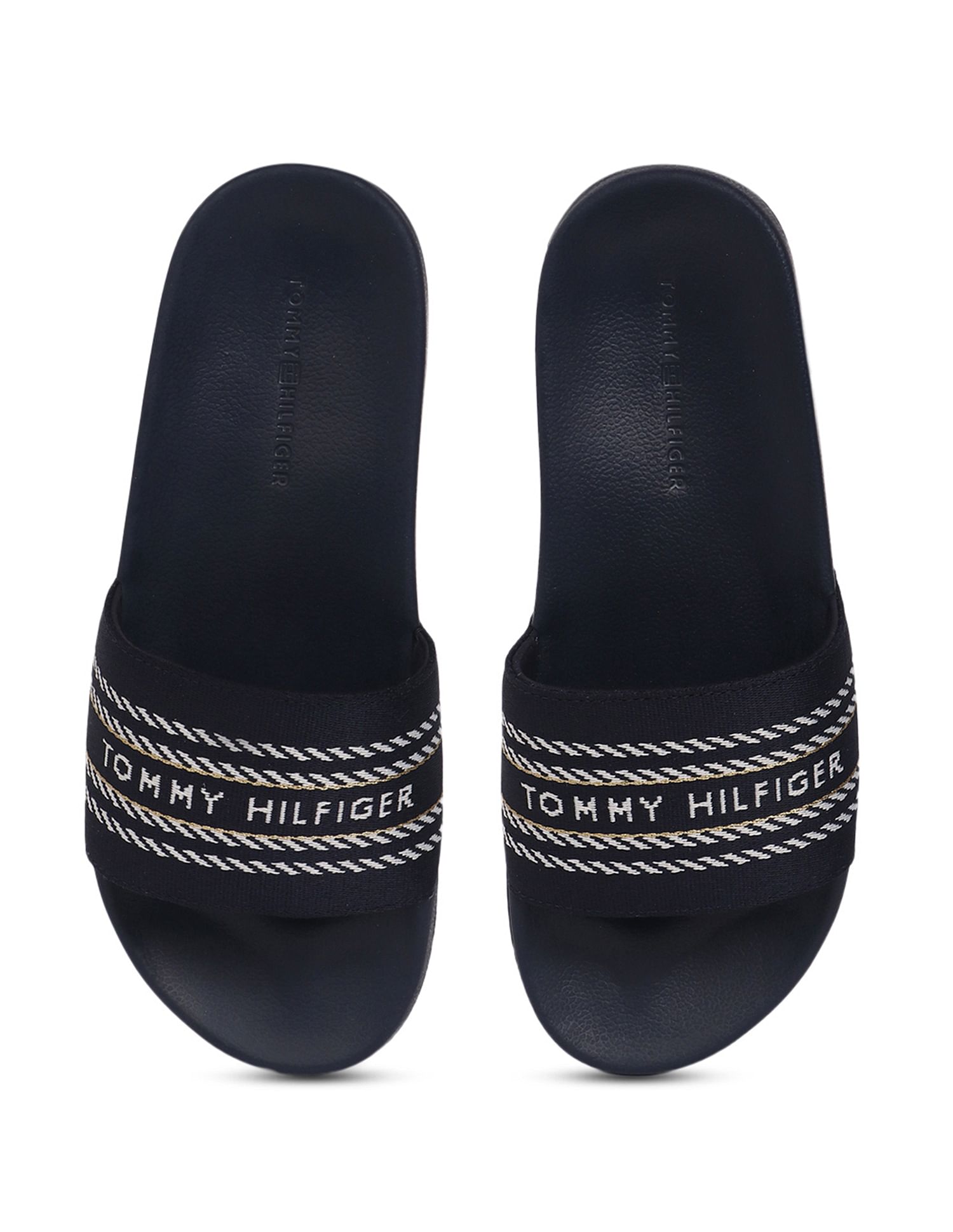 Buy Tommy Hilfiger Solid Webbing Slides NNNOW