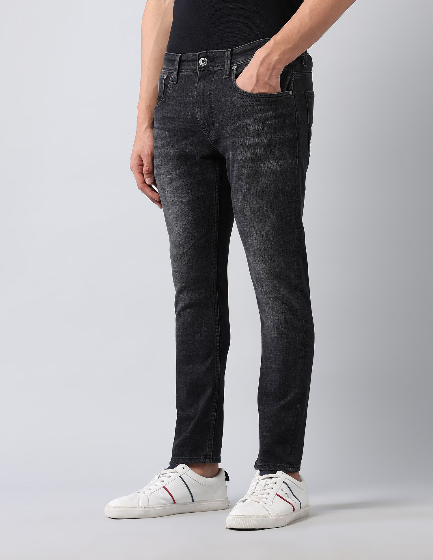 U.S. Polo Assn. Denim Co. Henry Tapered Fit  Black Jeans