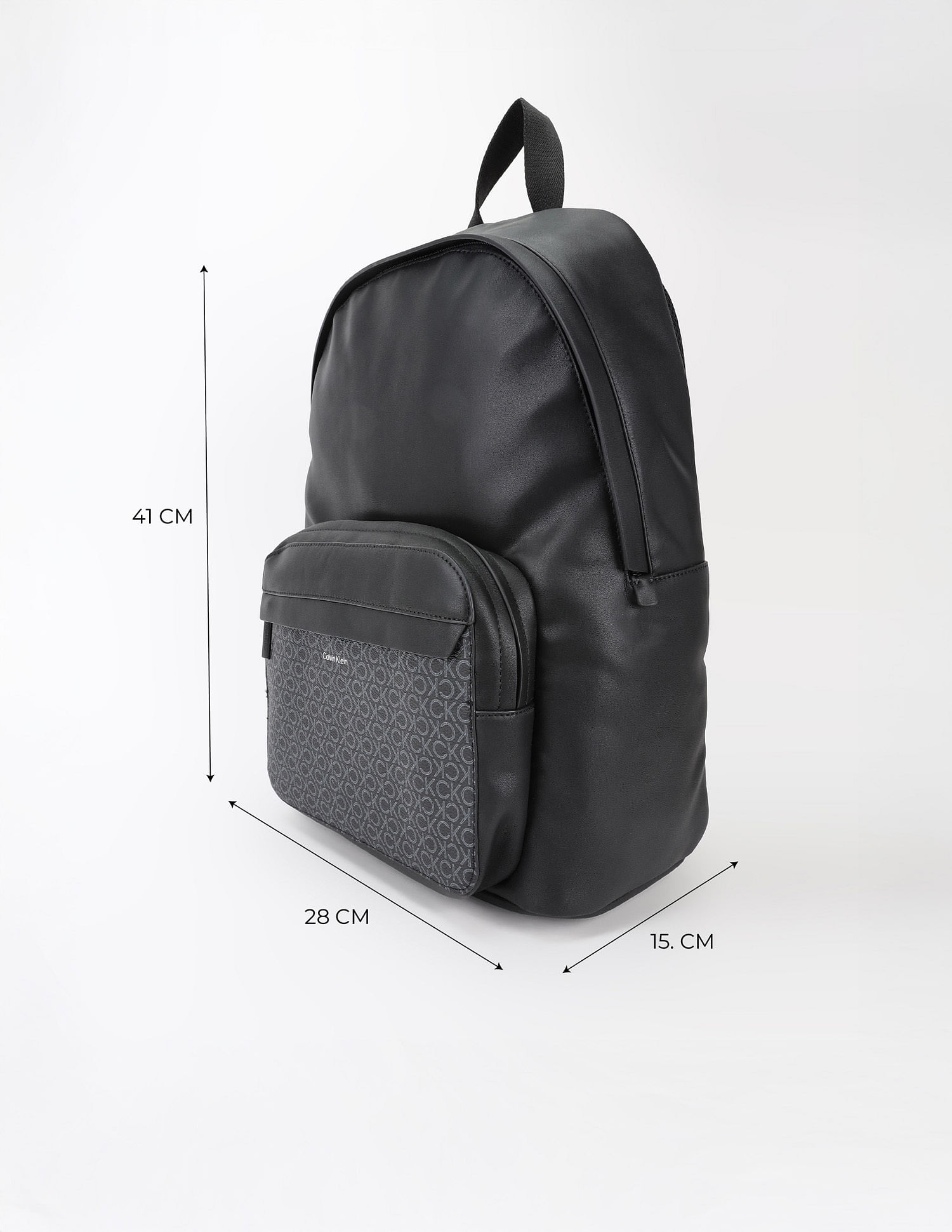 Calvin Klein Logo Black Polyester Backpack