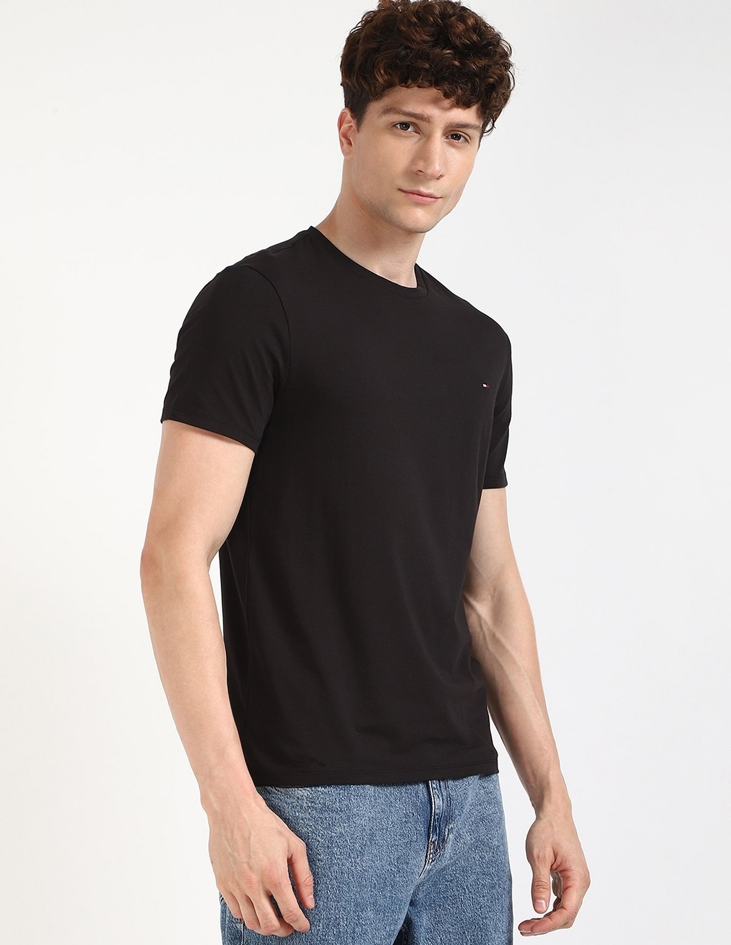 Tommy Hilfiger Solid Regular-Fit Cotton T-Shirt