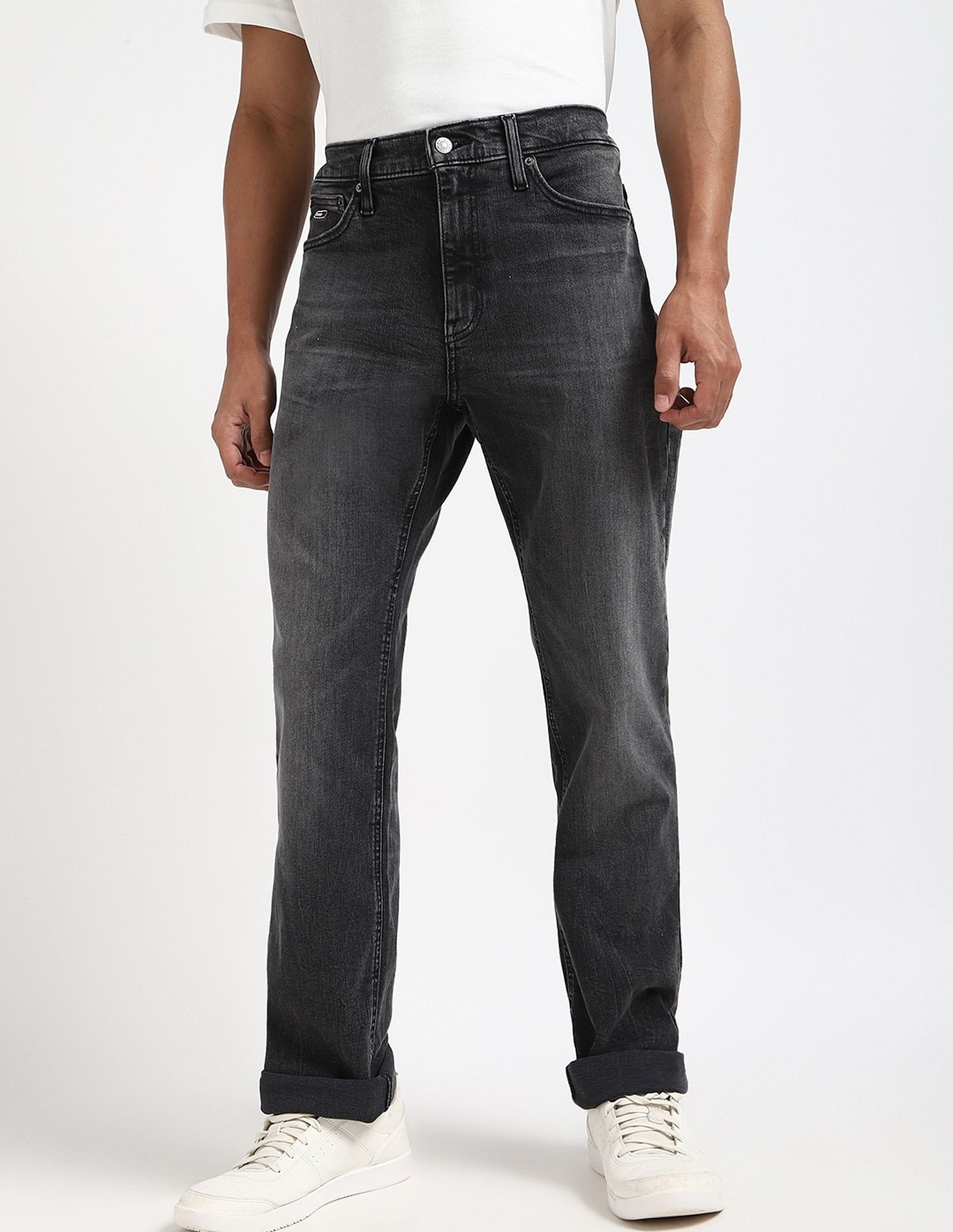 Tommy Hilfiger Mid-Wash Slim-Fit Mid-Rise Jeans