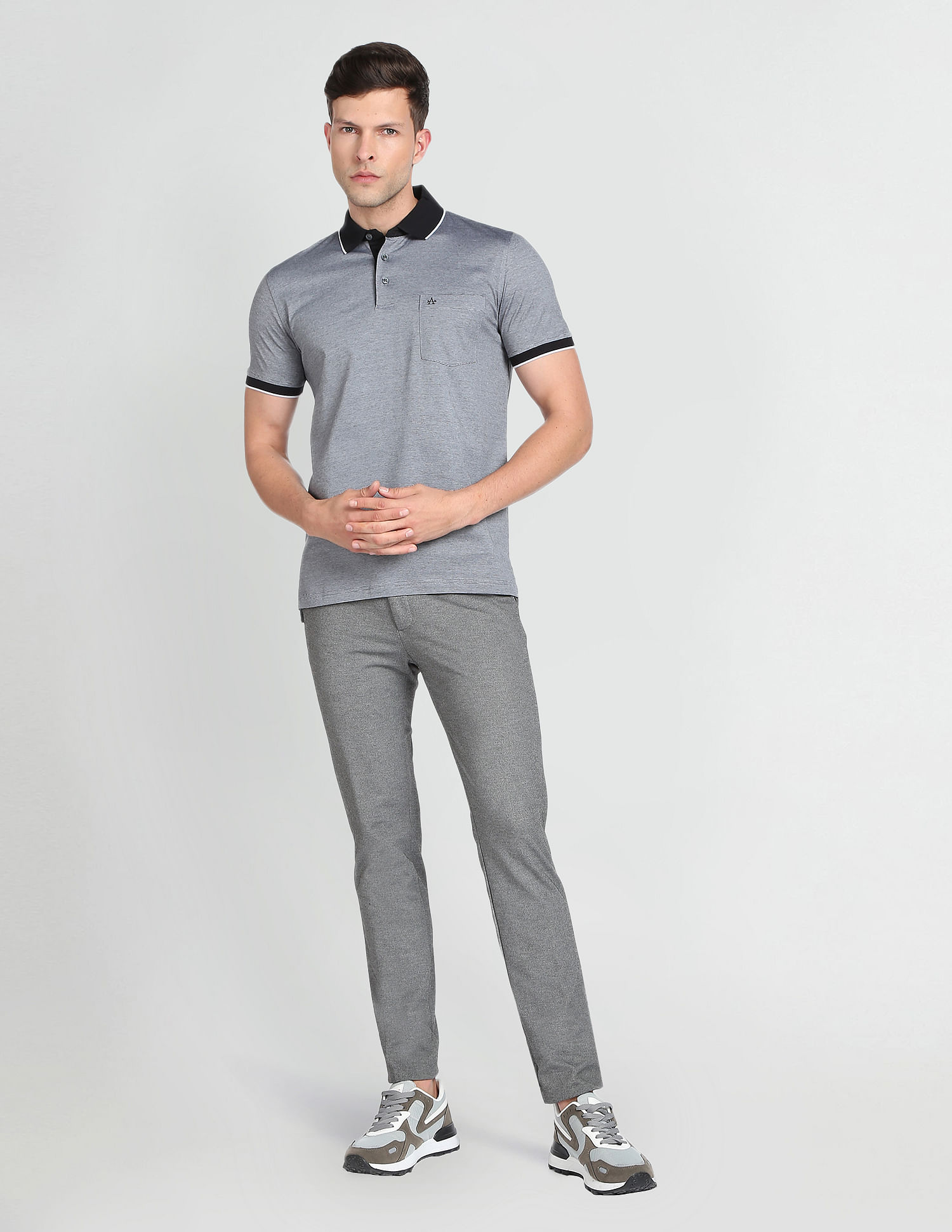 Arrow Horizontal Stripe Polo Shirt