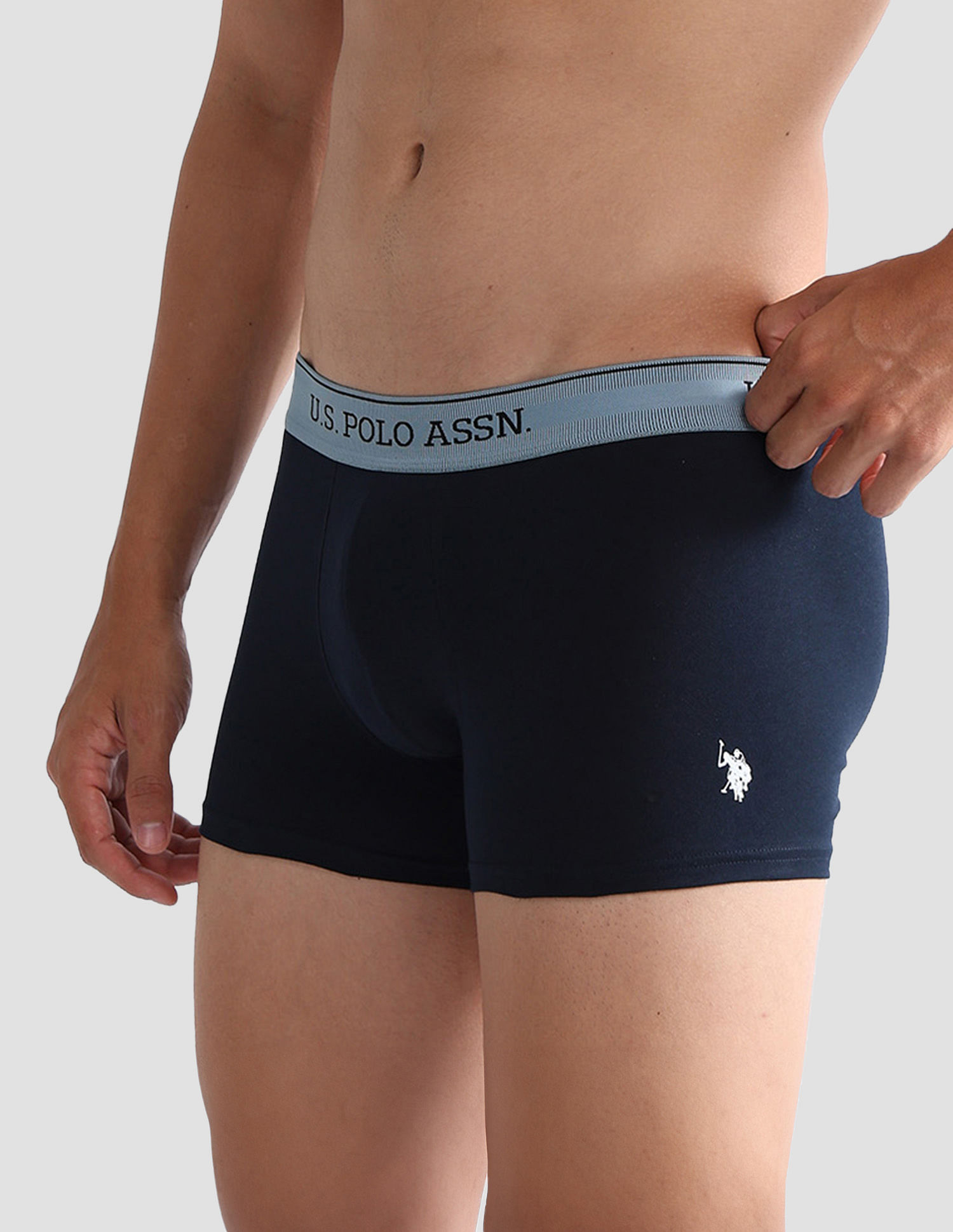 U.S. Polo Assn. Mid Rise Solid OET15 Trunks - Pack Of 3