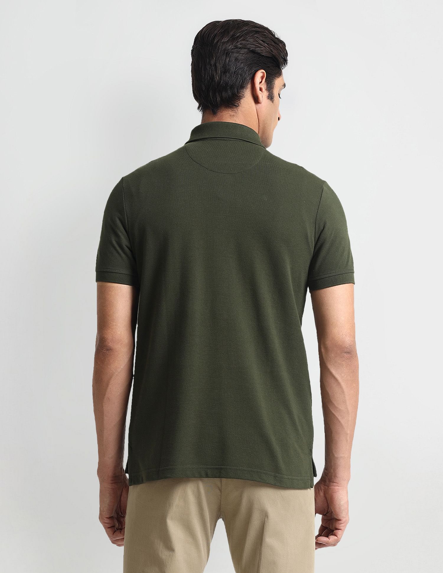 Arrow Sport Diagonal Stripe Pique Polo Shirt