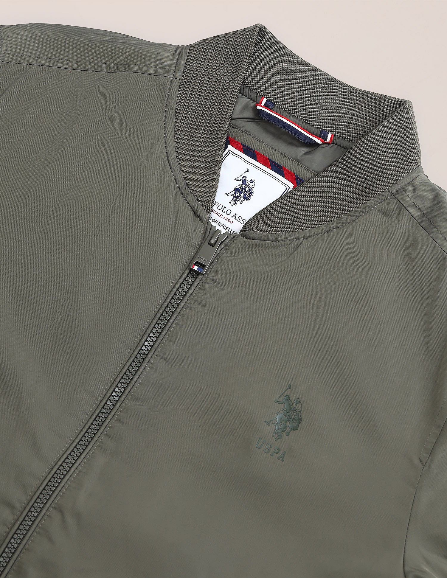 U.S. Polo Assn. Regular Fit Solid Bomber Jacket