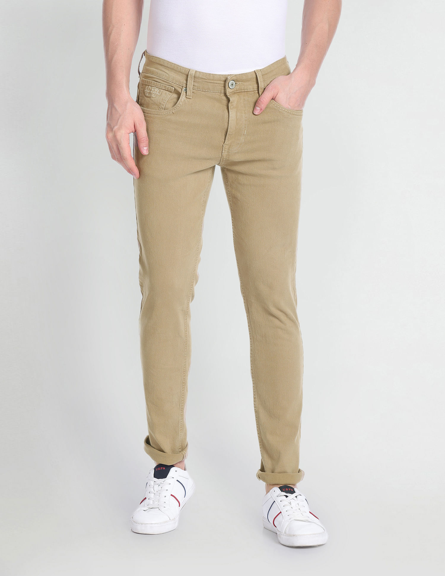 Mongoose Khaki Rinse Wash Clean Look Stretchable Denim | Smart casual  attire, Slim fit jeans, Khaki