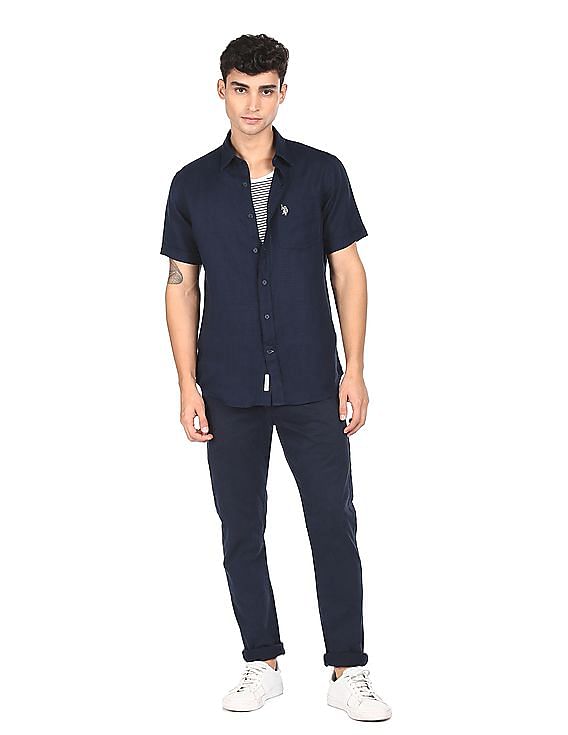 U.S. Polo Assn. Short Sleeve Solid Casual Shirt