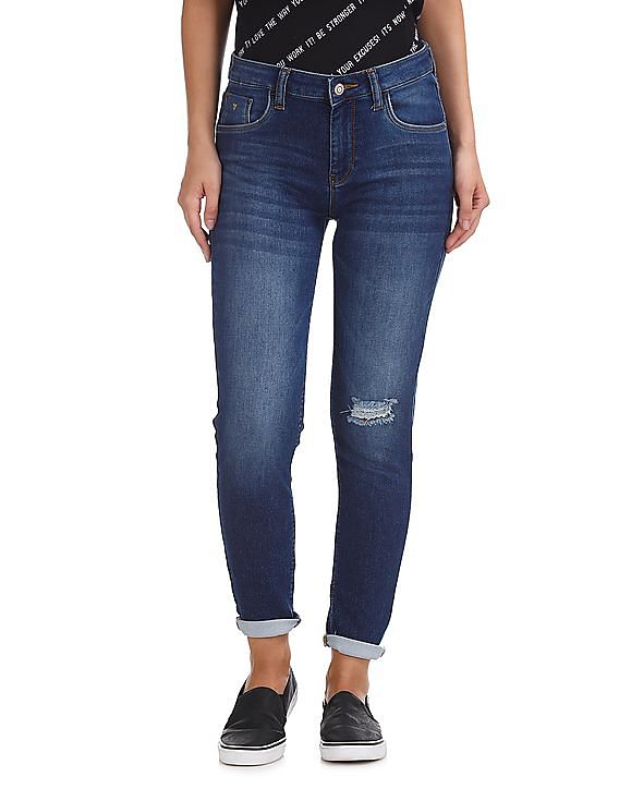 Flying Machine Women Veronica Skinny Fit Stone Wash Jeans