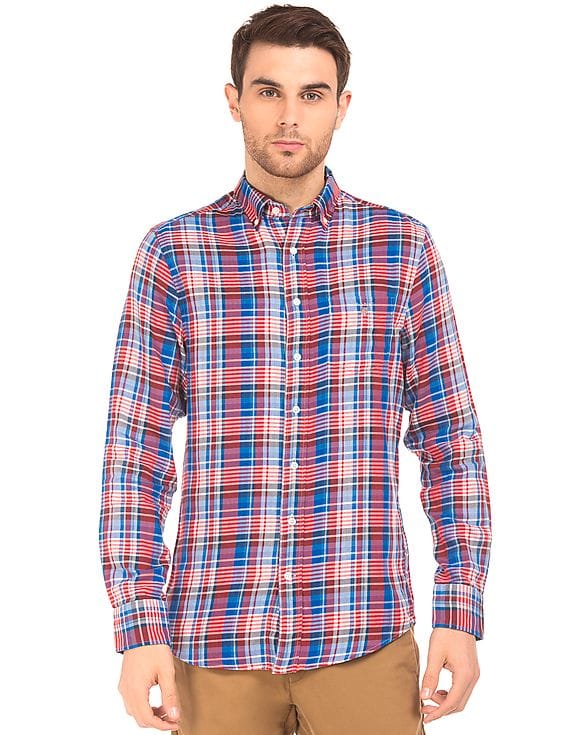Button-Down Check Shirt online at NNNOW 