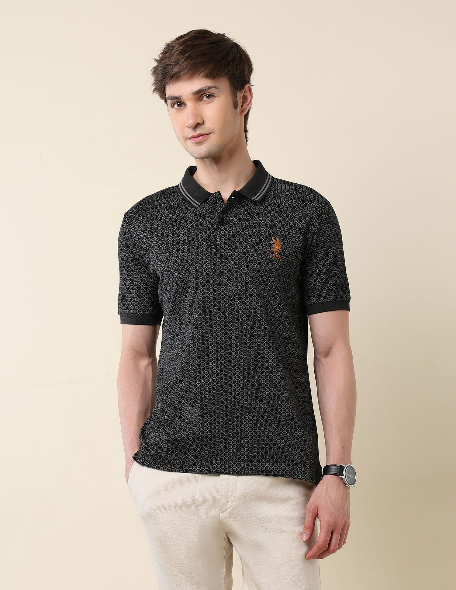 U.S. Polo Assn. Pure Cotton Modern Monochrome Polo Shirt