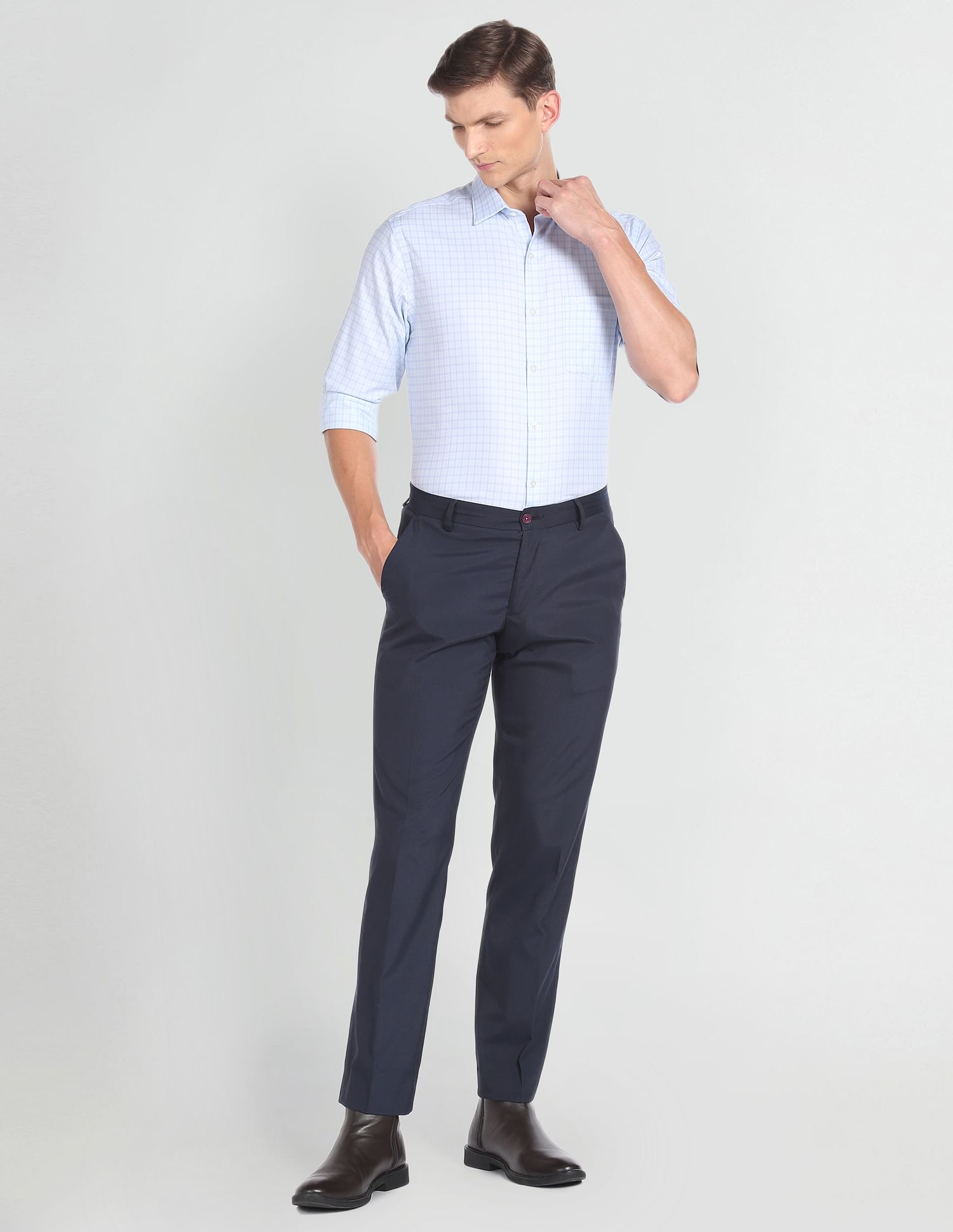Arrow Auto Press Tartan Check Shirt