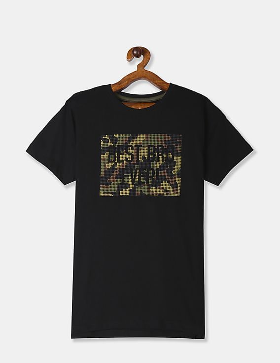 Buy FM Boys Short Sleeve Printed T-Shirt