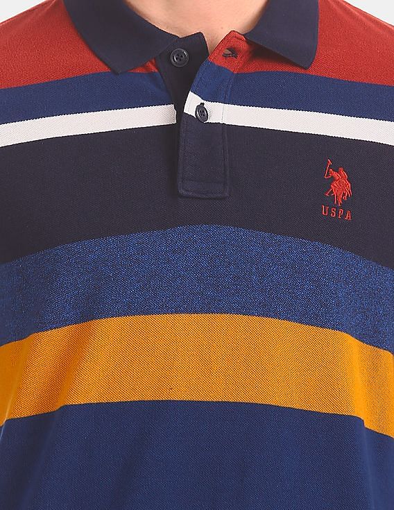 U.S. Polo Assn. Horizontal Stripe Pique Polo Shirt