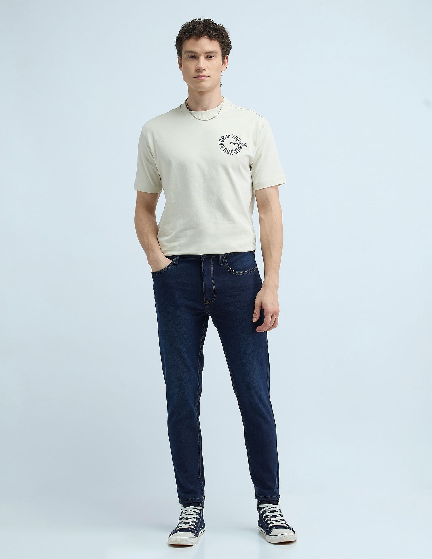 Flying Machine Mankle Relaxed Tapered Drop Crotch Jeans