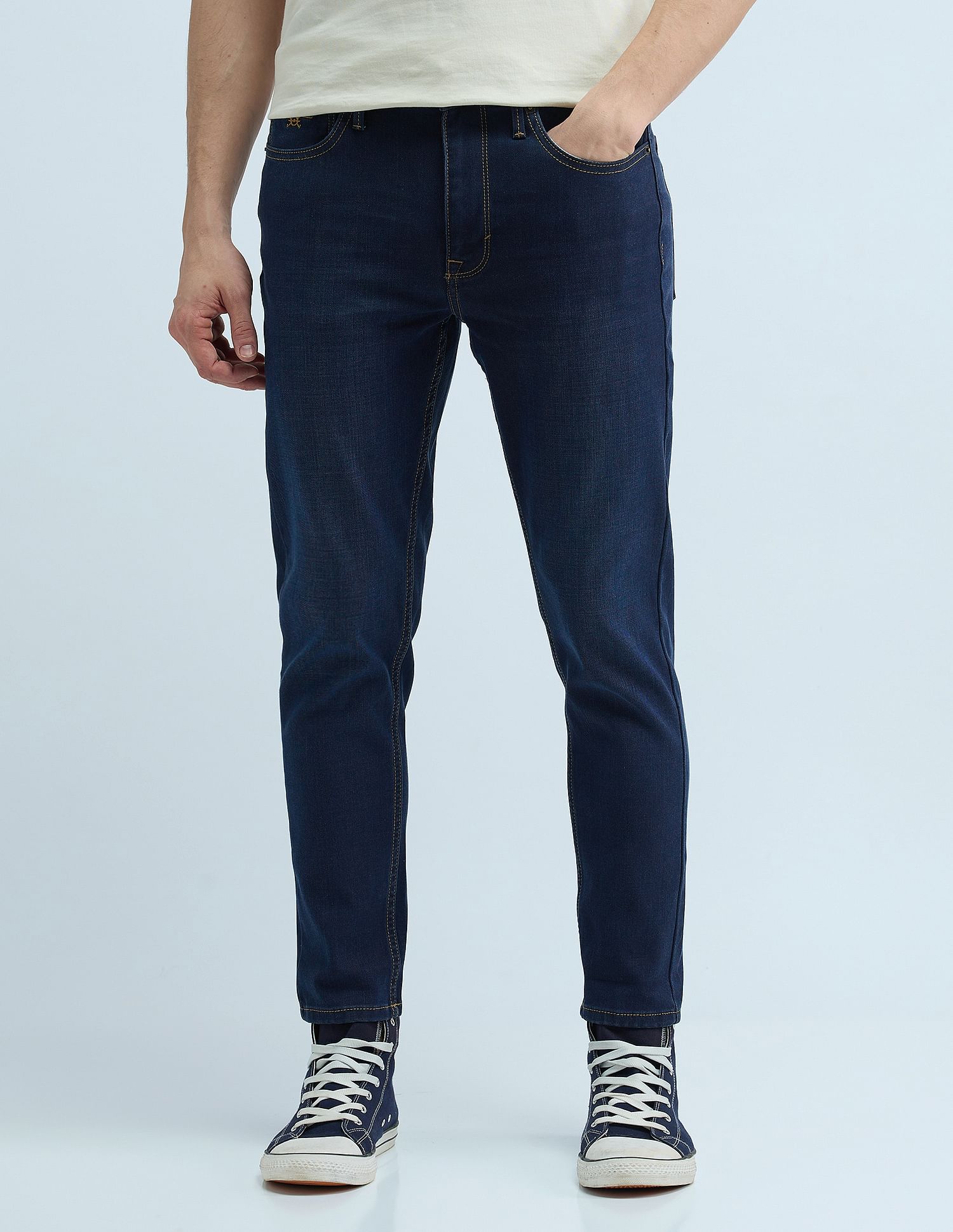 Flying Machine Mankle Relaxed Tapered Drop Crotch Jeans