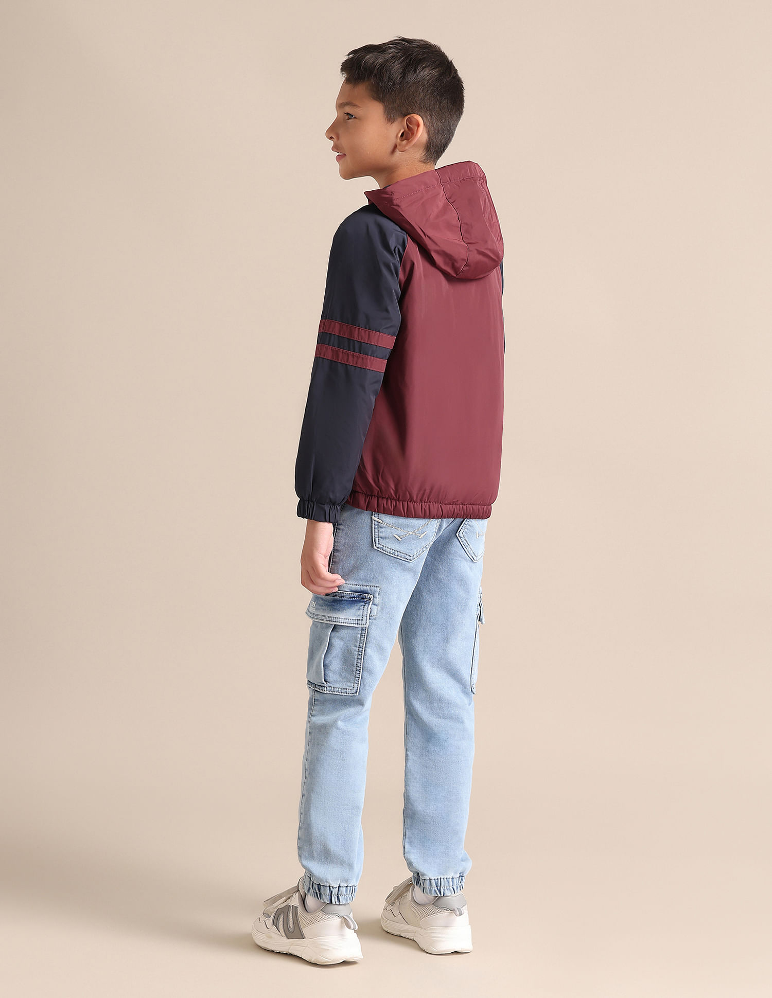Buy U.S. Polo Assn. Kids Boys Colorblocked Hooded Jacket
