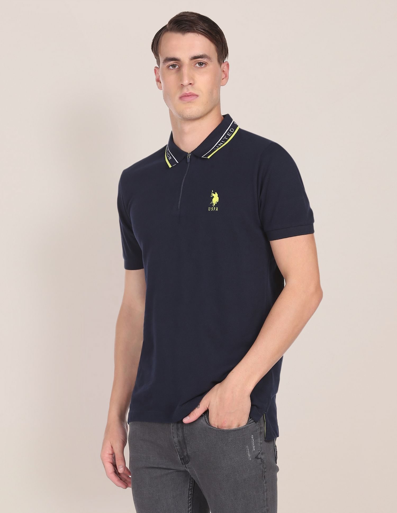 U.S. Polo Assn. Pure Cotton Solid Polo Shirt