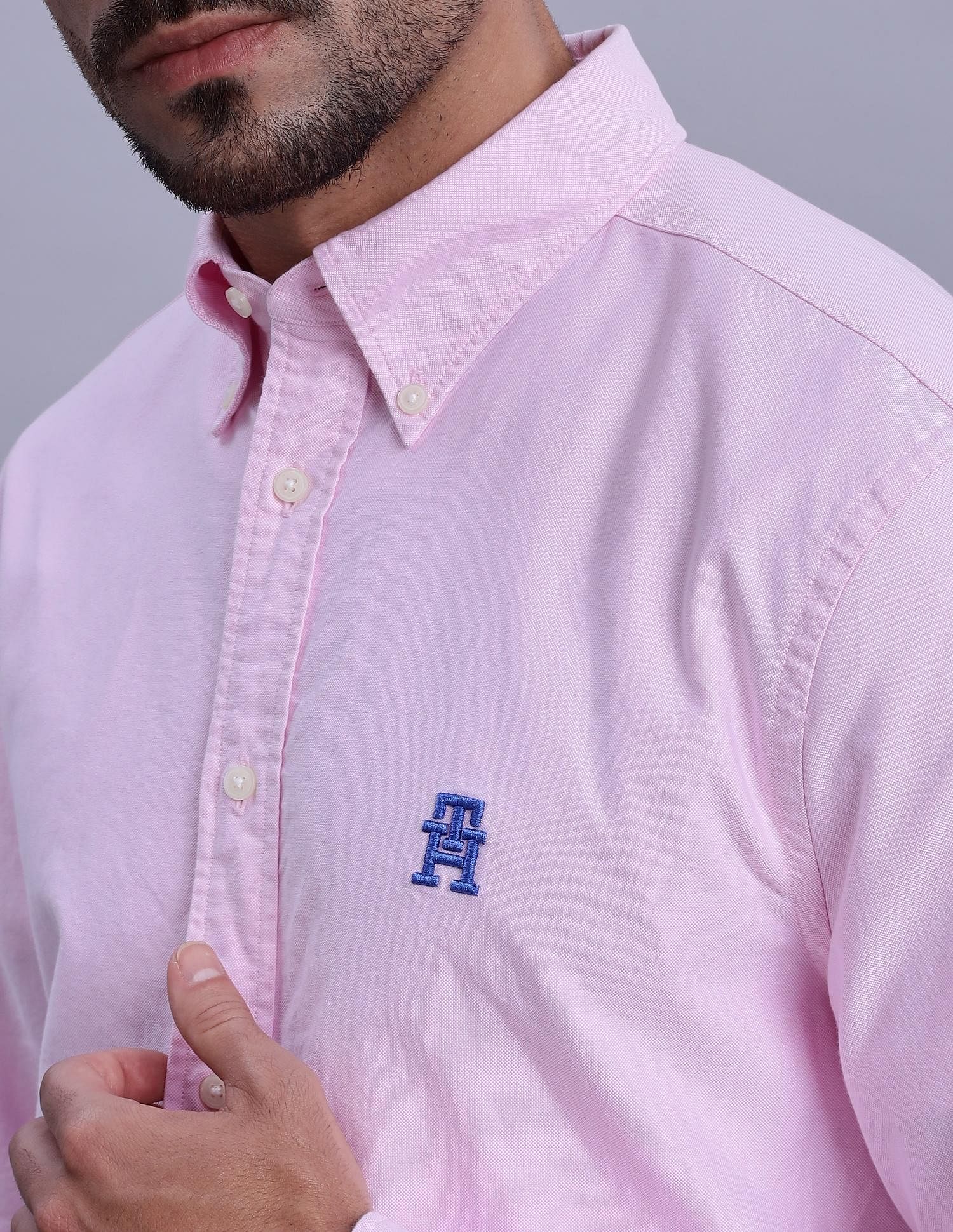 Tommy Hilfiger Solid Regular-Fit Oxford Shirts