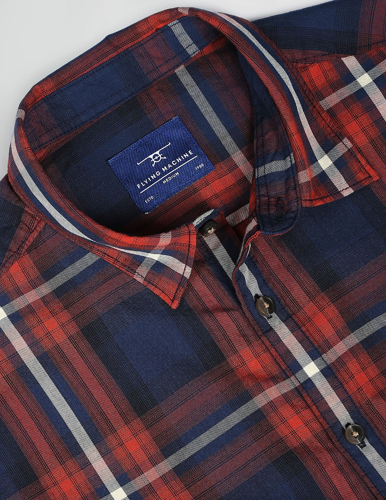 Flying Machine Tartan Check Twill Shirt