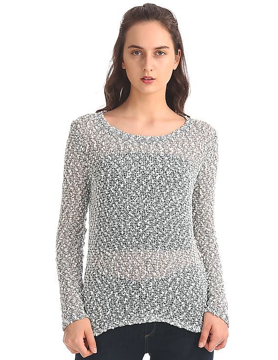 Aeropostale Popcorn Metallic Sheer Top