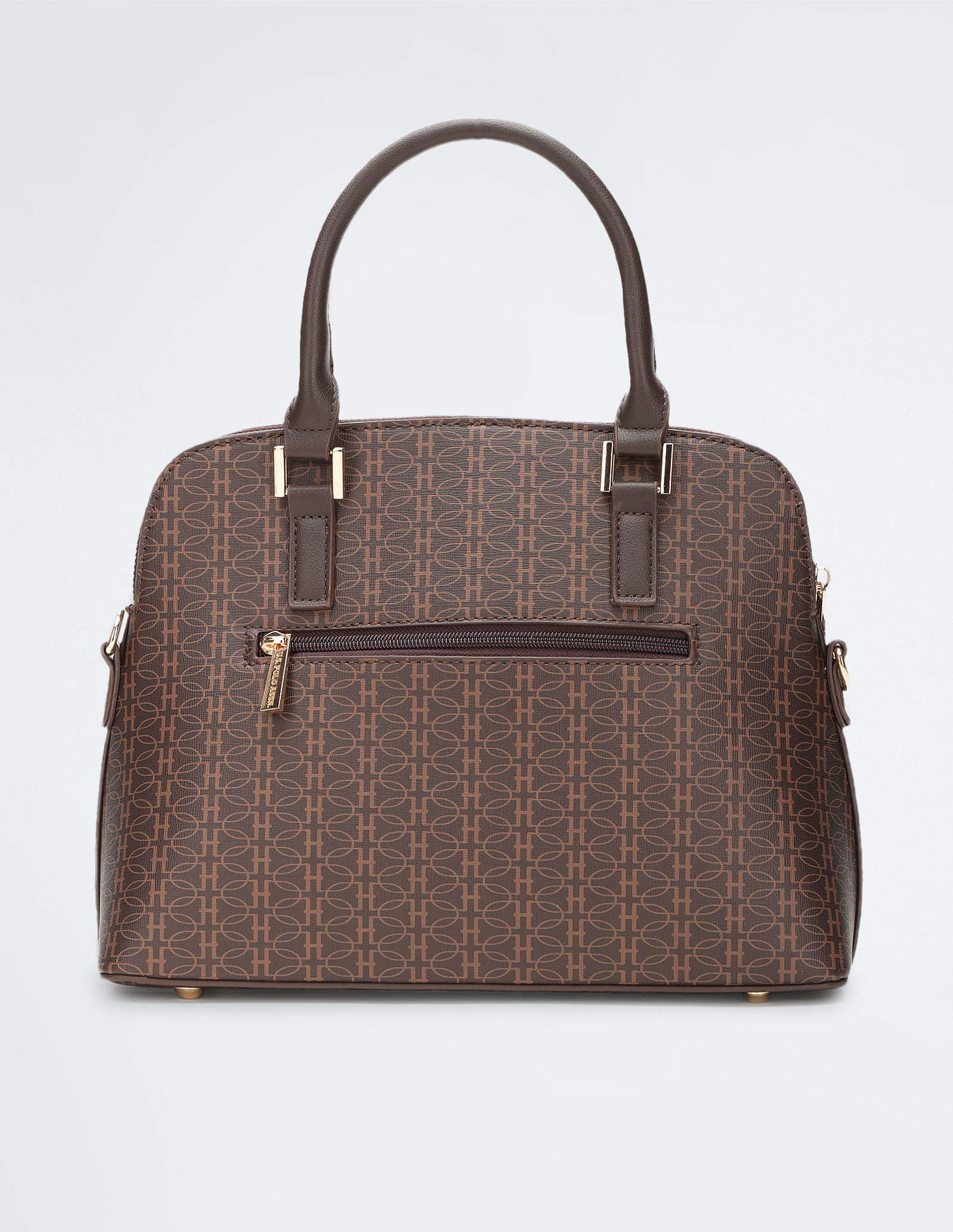 U.S. Polo Assn. Women Geometric Print Structured Handbag